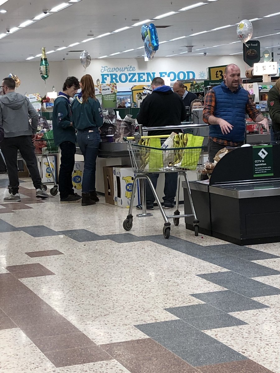 canada_2019's tweet photo. Bag packing @Morrisons Knottingley today #fundraising #canada #scouts https://t.co/uBVpPG9rcH