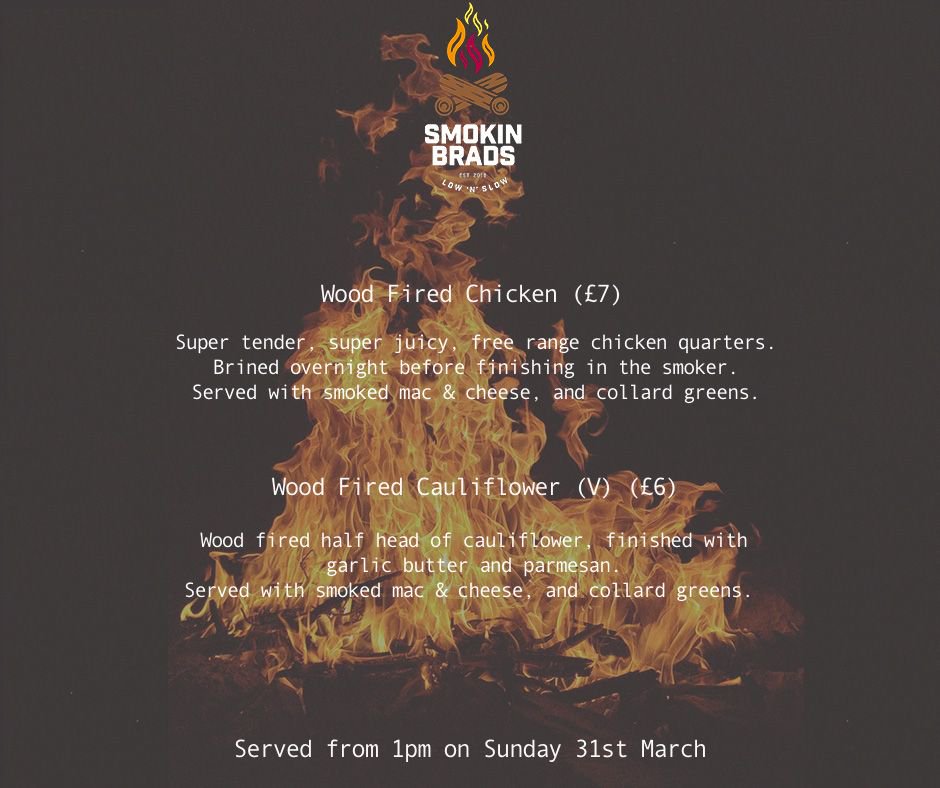 Last chance to get yourself some of Smokin Brad's smokey goodness before the weekend ends. 😢
Ditch the roast and get yourself over here for some BBQ heaven from 1pm today! 

#bbqfood #SundayBrunch #Worcester