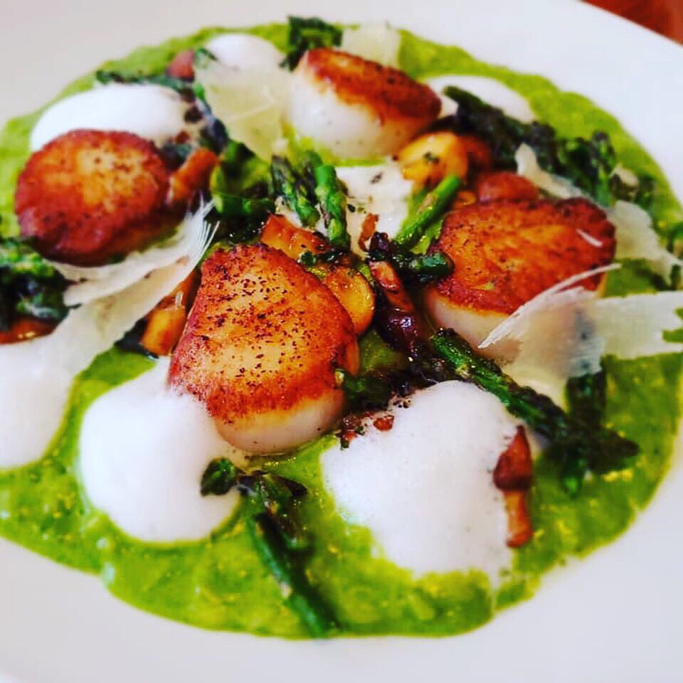 Asparagus Risotto &amp; Scallops