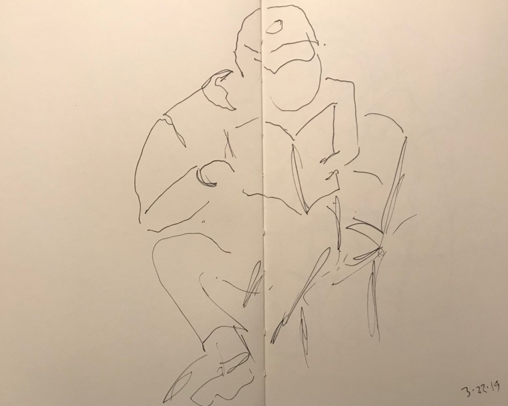 Bruddajack's tweet photo. Portrait in which Artist Feared Drawing Man's Face #penandinksketch #sketch #drawing #avoidingeyecontact #eyecontact #visualart #fearofdrawing https://t.co/qMdWQMJg3i https://t.co/FDyB3GVwCb