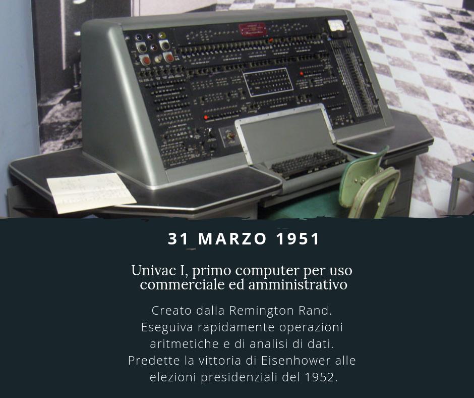Consulthinkspa's tweet photo. Buona domenica! #accaddeoggi #31marzo #1951: l’Ufficio del Censimento degli USA acquistò l'#univac. Per altre curiosità sulla #storiadellinformatica ➡https://t.co/KEcG08C4Xw 

#accaddeoggiinformatica #succedeoggi #ict #technology #innovation #informatica #succedeoggi https://t.co/ISjiWfAXNK