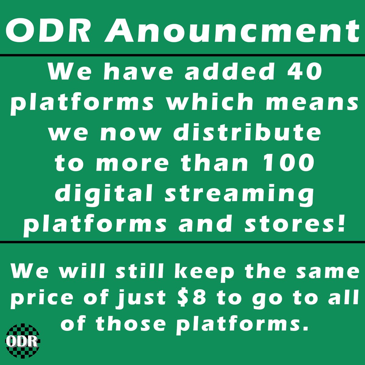 OneDollarRecord's tweet photo. Big News!
#soundcloud #soundcloudrapper #soundcloudmusic #soundcloudrap #soundclouds #soundcloud🔥 #soundcloudartist #soundcloudrappers #soundcloudpromotion #soundcloudpromo #soundcloudartists #soundcloudproducer #soundcloudbeats #soundcloude #soundcloudrepost #soundcloud☁️ https://t.co/A1x27ImaI9