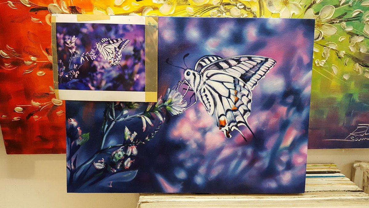 benerhardart's tweet photo. 3rd pic's the happy customer with her painting,4th's the orig #photograph I was asked 2 #paint; msg me 4 #affordableart #artwork πβ¨β¨π¦π¦π¦#artists #artlover #artlovers #commissions #butterfly #naturelovers #commissionsopen #commissionsavailable #commissionswanted πβ¨β¨π¦π¦π¦ https://t.co/LcH7q2XlBg