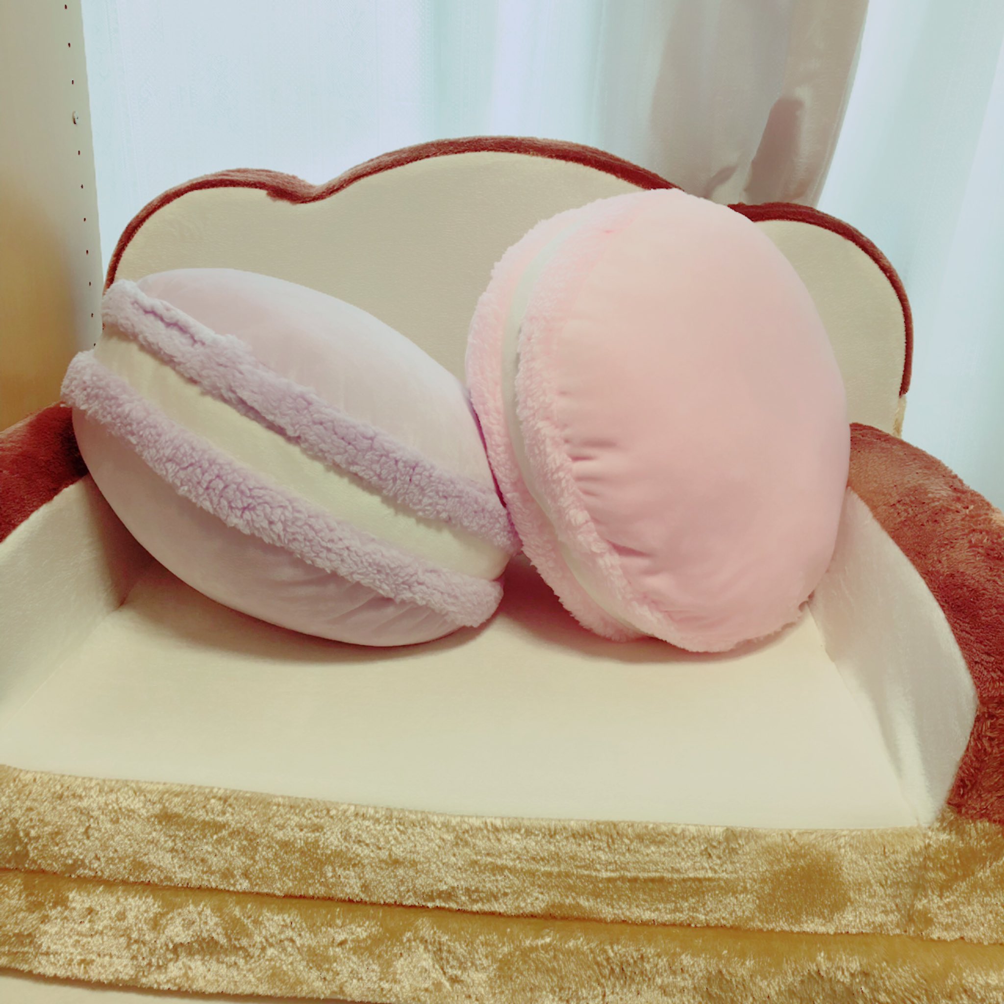 なずな On Twitter ニトリにメロンパンとロールケーキのクッションを買いに行ったんだけど最終的にマカロンになった でかい かわいい