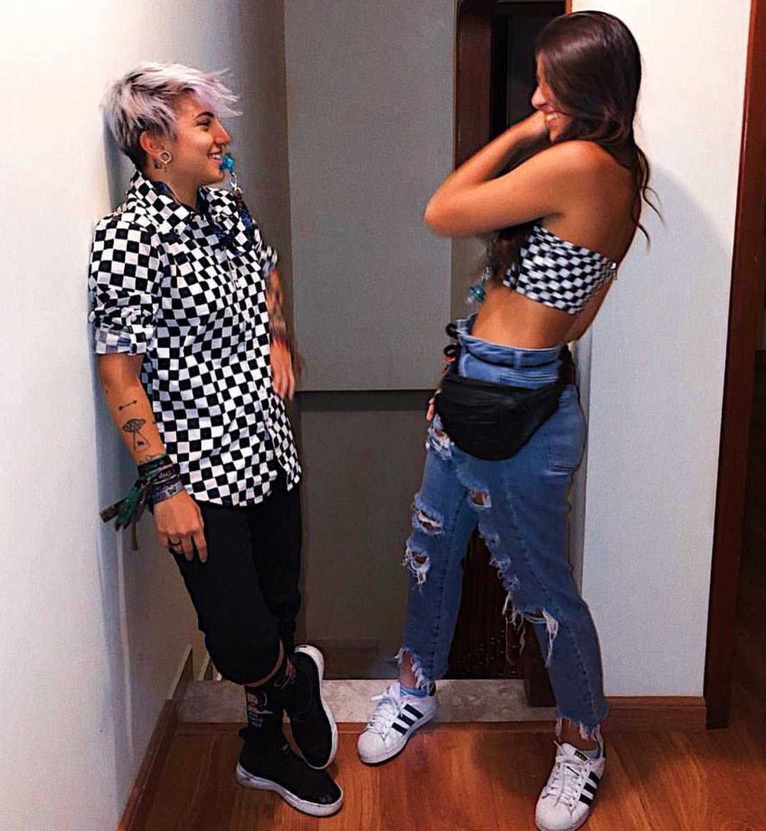 casal combinando roupas