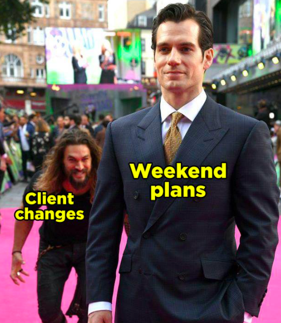 designershumor's tweet image. My life in a nutshell.