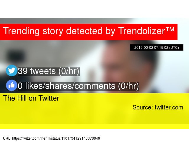 Romneylizer's tweet photo. The Hill on #Twitter #Trump #OttoWarmbier #President #MittRomney #KimJongUn https://t.co/tdtStSVCeo https://t.co/cbcQxA56aa