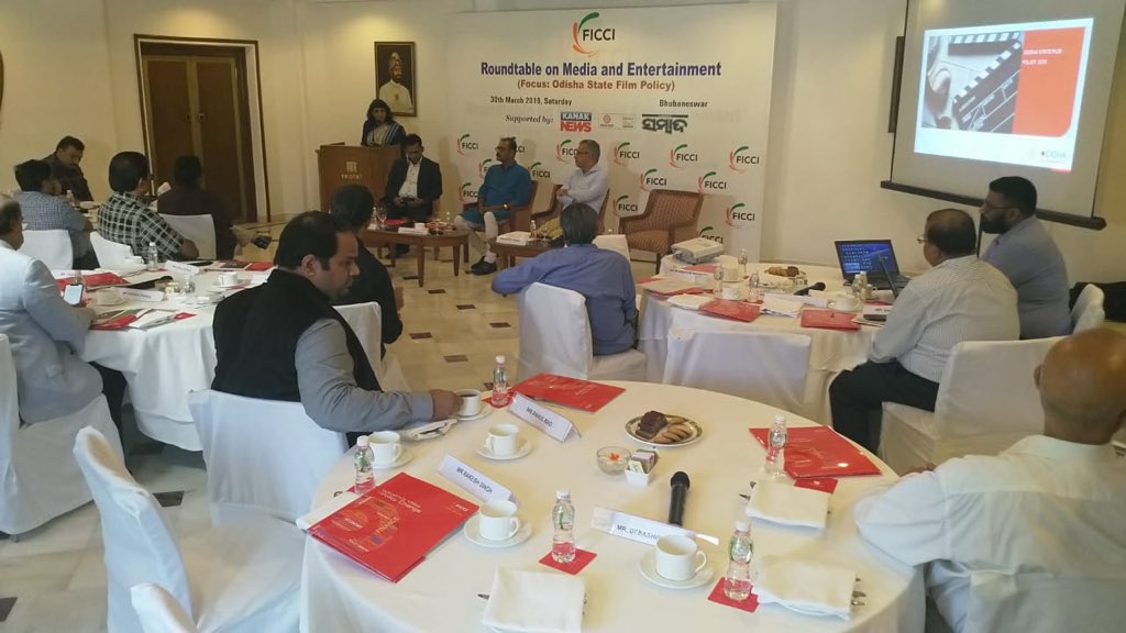 InvestInOdisha's tweet image. At the @ficci_india Roundtable on Media and Entertainment, held yesterday, #IPICOL distributed the operational guidelines of the #Odisha State Film Policy and opened the forum for discussion and feedback from filmmakers on the policy