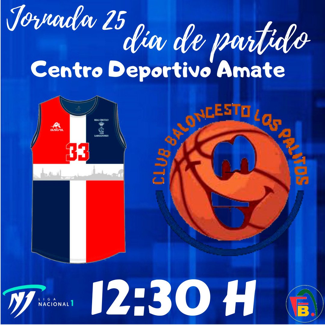 🚨🚨🚨

Día de partido

📍Centro deportivo Amate 
⏰12 30h
🆚 <a href="/cblospalitos/">CB Los Palitos</a>

#Golabra
🔵🔴