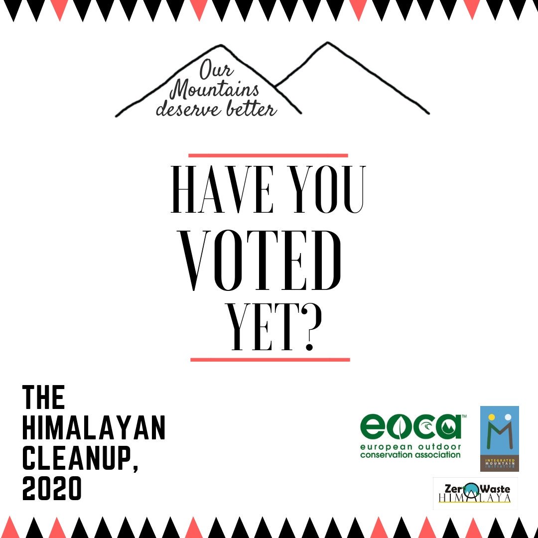 ZWH_Himalaya's tweet image. Show your love &amp;amp; concern for the #Himalaya. Vote for #thehimalayancleanup the only project from India @ConserveOutdoor 

Voting link below. 4th on the list.  
outdoorconservation.eu/project-voting…

@moefcc @UNDP_India @WWFINDIA @PMOIndia @ShashiTharoor @swachhbharat @PremDasRai