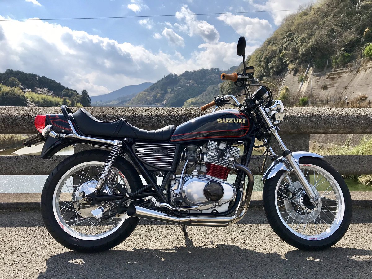 愛車 #GS400 スポークホイールデビュー♪ 新品 #エキセル U型リム