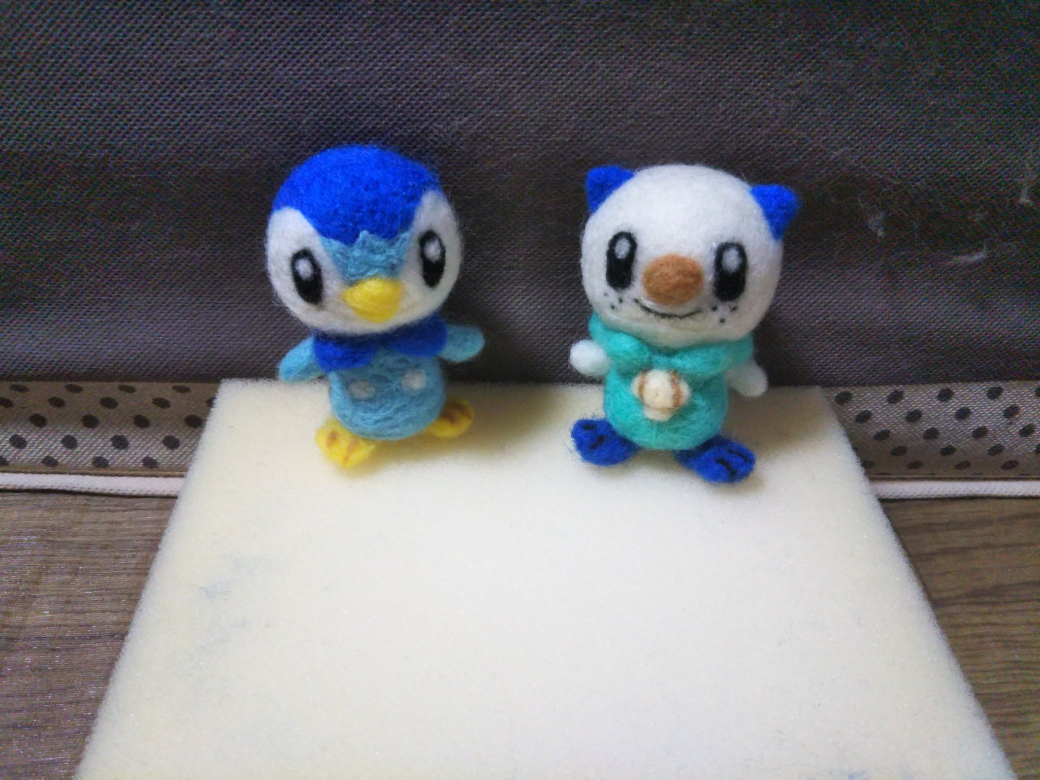 フォンデュ ポッチャマとミジュマル アニメでの2匹の関係が好きでした 羊毛フェルト