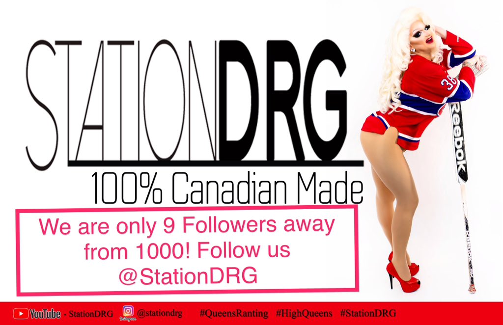 StationDRG's tweet photo. Only 9 followers away from 1000 on Instagram! Follow us @stationdrg #queensranting #stationdrg #stationcentral #devastation #rougefatale #dragqueen #drag #rupauldragrace #rupauldragraceseason11 #dragrace #rupaul #halifaxdrag @RougeFatale @WERRRKdotcom @OUTtv @ILoveGayPTown https://t.co/RBgPnoANA9