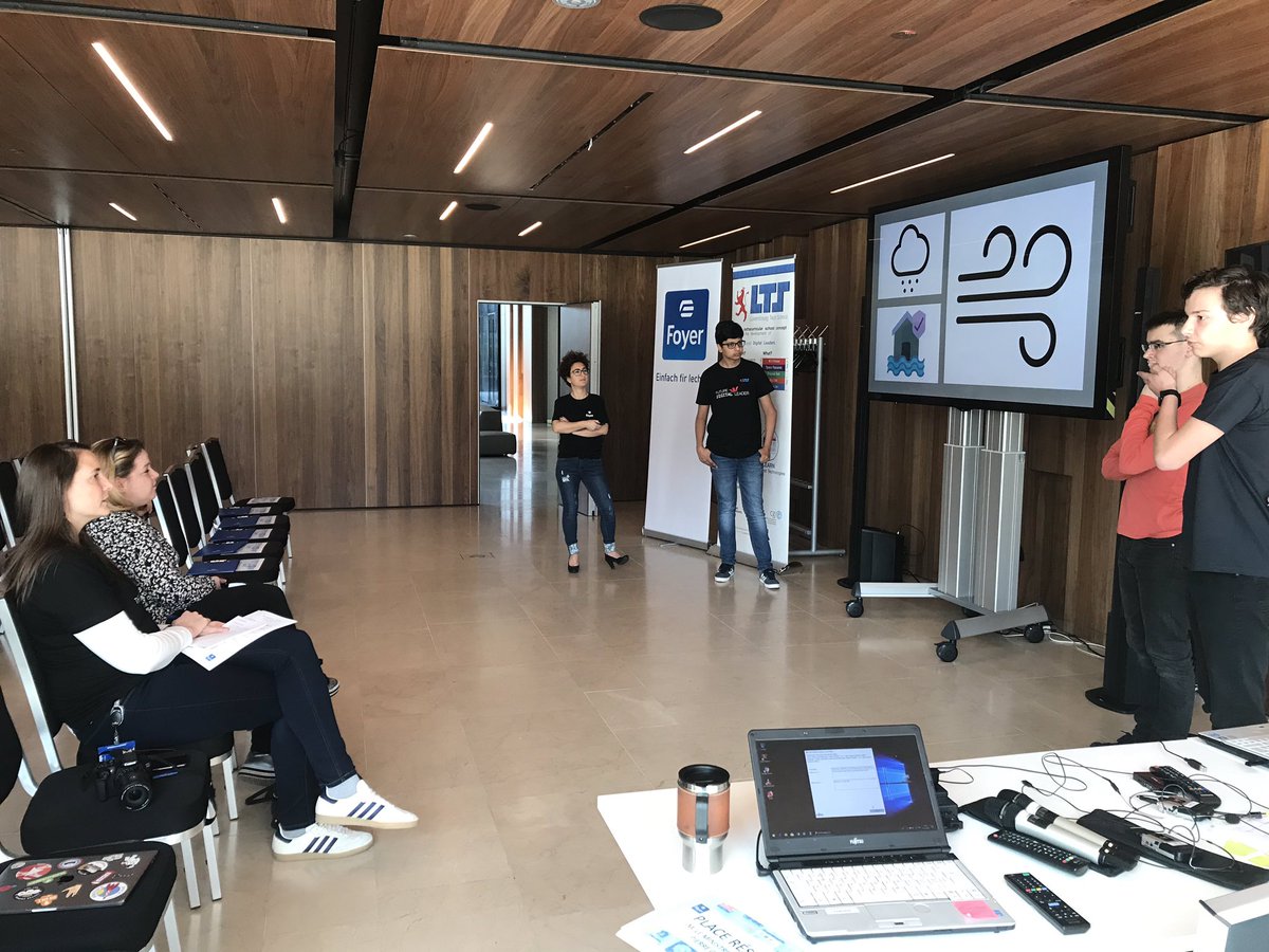 apanican's tweet photo. Rehearsal time @LuxTechSchool @GroupeFoyer @The_LHoFT #Hackathon with #communication experts as mentors @MLoi1 @alicebodart80 the #wearable #insurance projects are very cool, great job! Showtime in 2h! #FoyerLTS2019 https://t.co/J5MF8HELuE