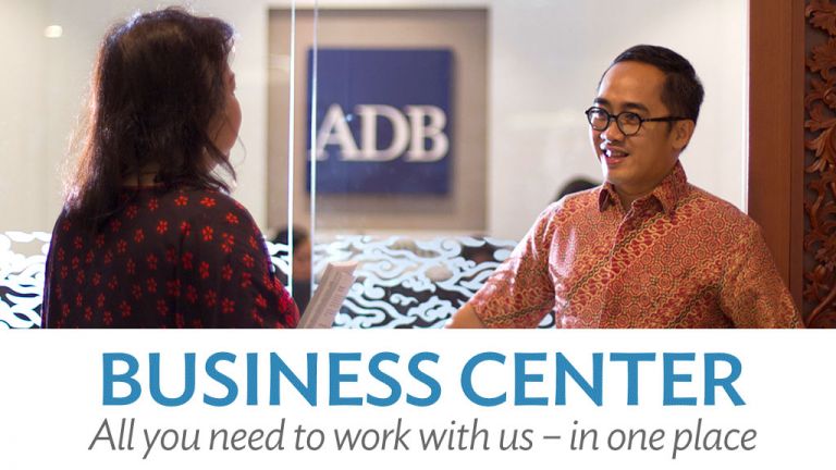 ADB_HQ's tweet photo. Visit the ADB Business Center - a one-stop shop resource for consultants, contractors, suppliers with clear, simple info on business opportunities with us https://t.co/NjAoERnrHj #workwithus #InsideADB https://t.co/QRevEd93ee
