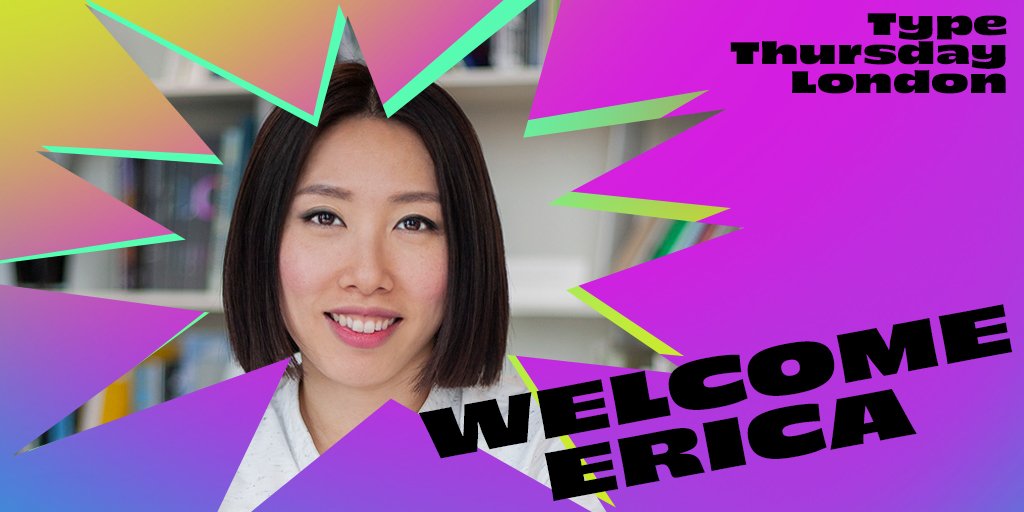TypeThursdayLON's tweet photo. Please give a warm welcome to Type Thursday London new Chapter Lead Erica Yunwook Choi 👏👏👏👏 Come and meet her at our April 4 event at @DaltonMaag @TypeThursdayLON @erica_choi_uk https://t.co/lKiXYOZqWi #excitingtimes #newchapter #TypeThursdayLON #fontsunday https://t.co/LCVAhC6MIU
