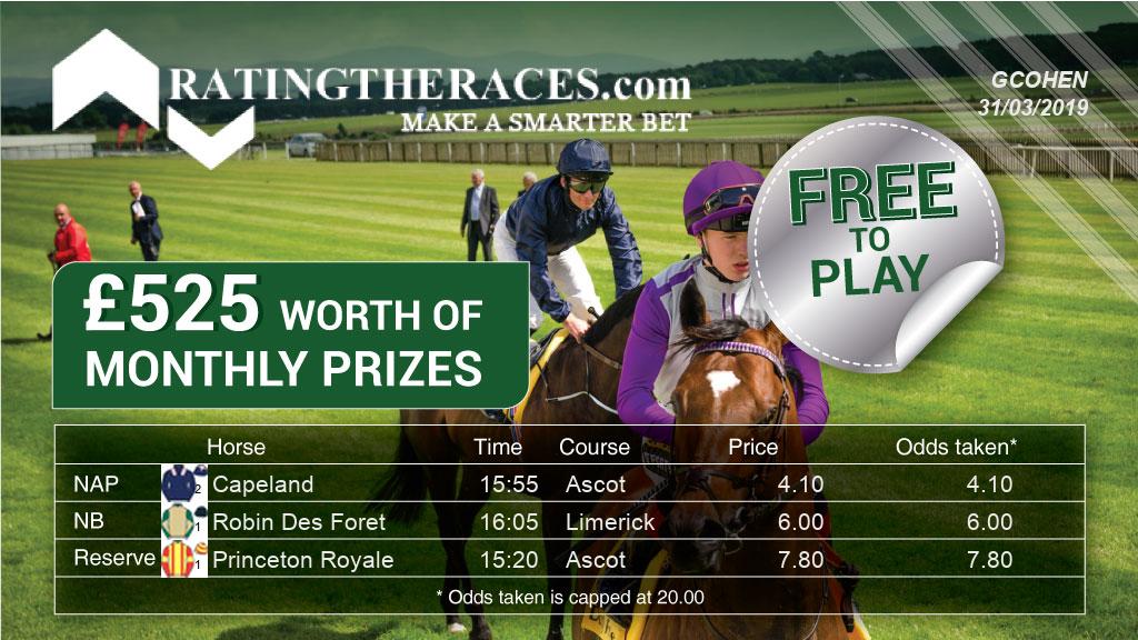 group_blog's tweet photo. My #RTRNaps are:

Capeland @ 15:55
Robin Des Foret @ 16:05

Sponsored by @RatingTheRaces - Enter for FREE here: https://t.co/juxryEhyFm https://t.co/VGyFRvsBYe