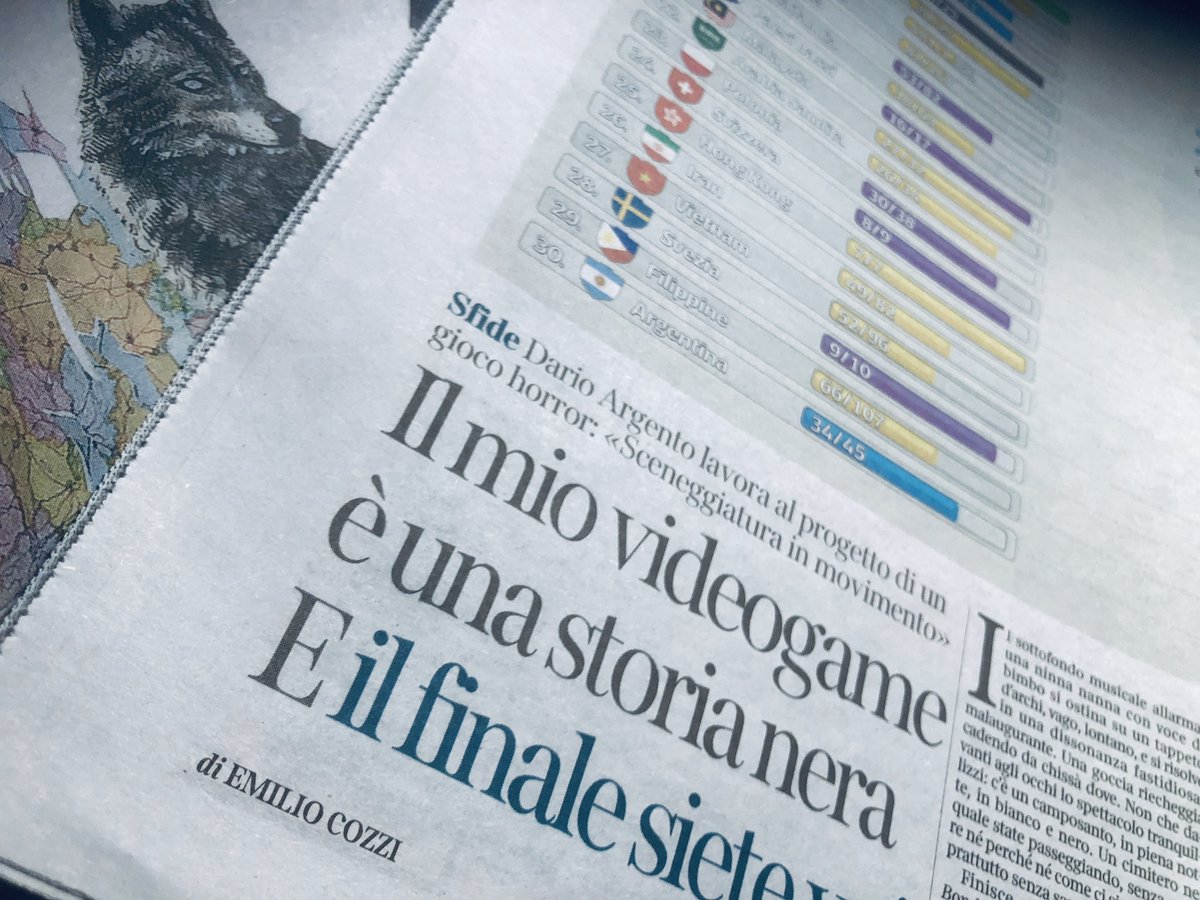 emilio_cozzi's tweet photo. #DarioArgento debutta nei #videogame. Sta lavorando a @DreadfulBond dei milanesi #ClodStudio.
Ecco qui, per @La_Lettura, la mia chiacchierata con il maestro del brivido: a poche ore dalla consegna del #David "speciale" sì è parlato di tutto, ma NON di #cinema (quasi, dai). https://t.co/8XpfmacaRN