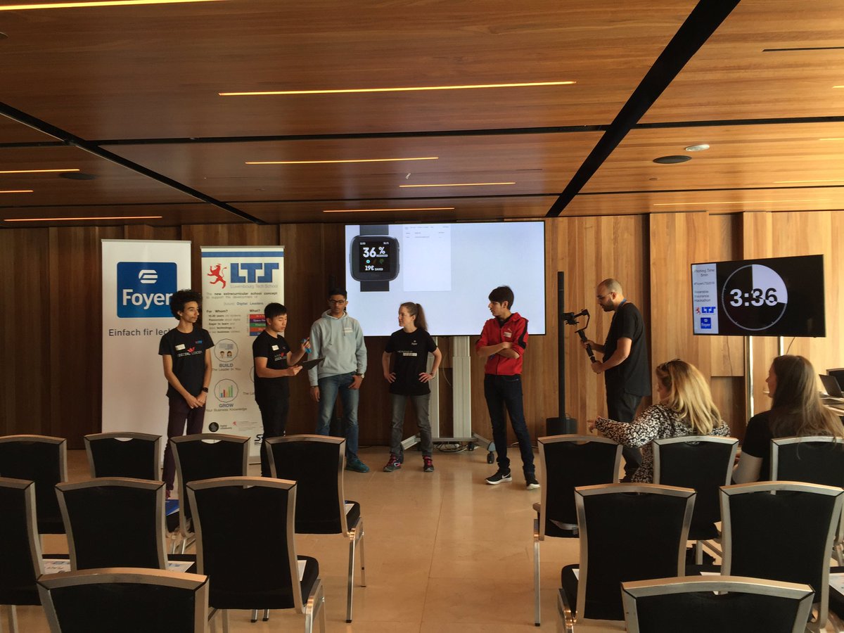 LuxTechSchool's tweet photo. #FoyerLTS2019 Pitch rehearsals ongoing, stress and pressure every where!!! @GroupeFoyer @DigiLuxembourg @The_LHoFT https://t.co/mTcOYiJogQ