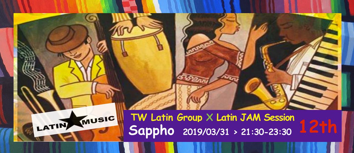 TW_Latin_Group's tweet photo. 今晚快來玩！！！！！！
表演 Music: 9:30pm
免費入場 Free Entrance
低消一杯飲料
地點：Sappho Live Jazz
協辦執行：興得藝術行銷有限公司
訂位票務 LINE：@bvf6674z
Minimum One Drink Purchase
*營業時間 Bar Opens : 8pm~3am(Serving food &amp; Drink/供餐飲) https://t.co/a5MkEdiDbW