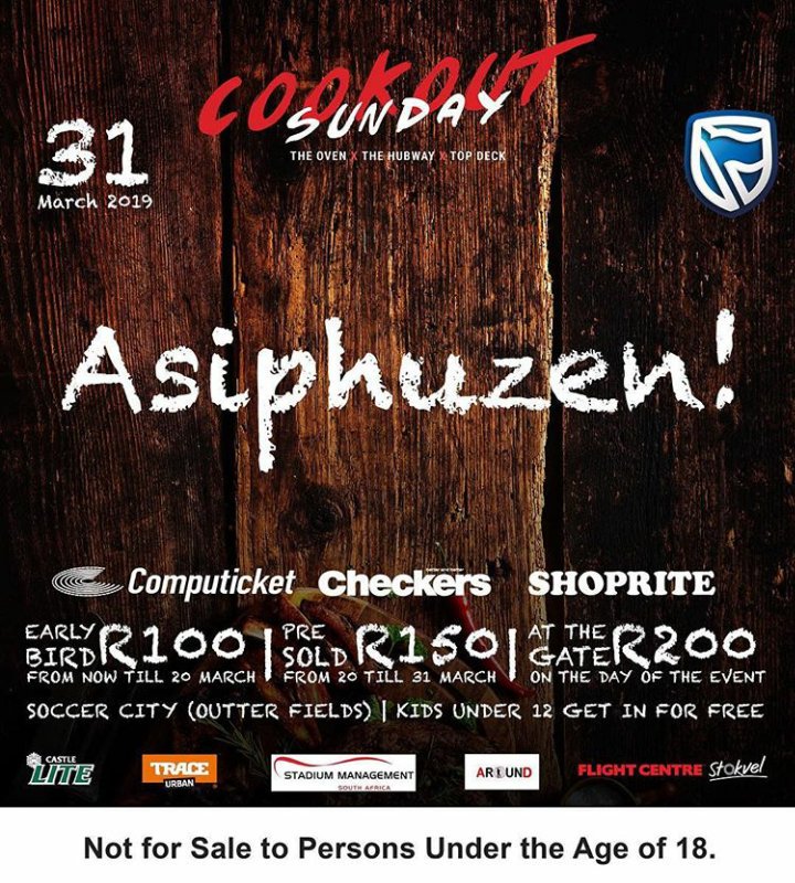 SlushDolls's tweet photo. Thraots are open... Cookout Sunday Soweto!!!! https://t.co/fPjYsasXrw