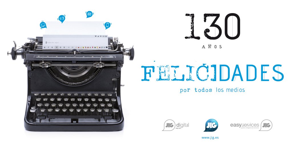 jig_es's tweet photo. 130 años de información. Felicitamos a la @lariojacom por todos los medios. ¡Enhorabuena!🎉 #JIG #130Cumpleaños #LaRioja https://t.co/Bzn62QiSMC