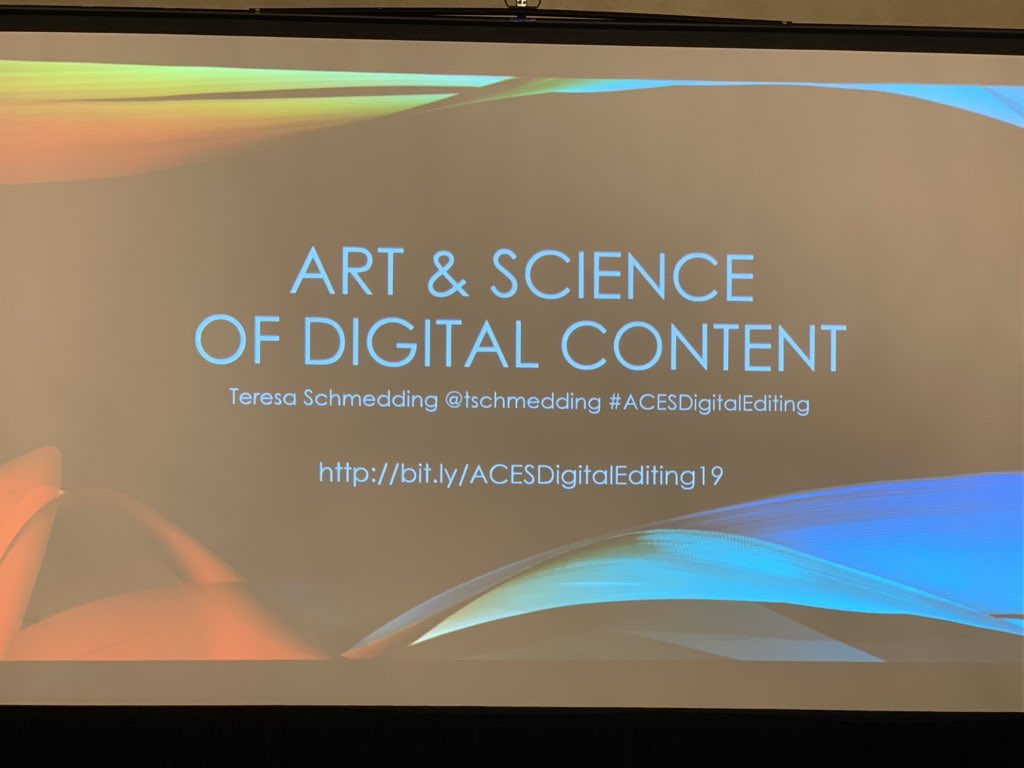 tschmedding's tweet photo. Who is ready for some digital content training? #ACESDigitalEditing ACESDigitalEditing #ACES2019 https://t.co/QVYbVb6JWj