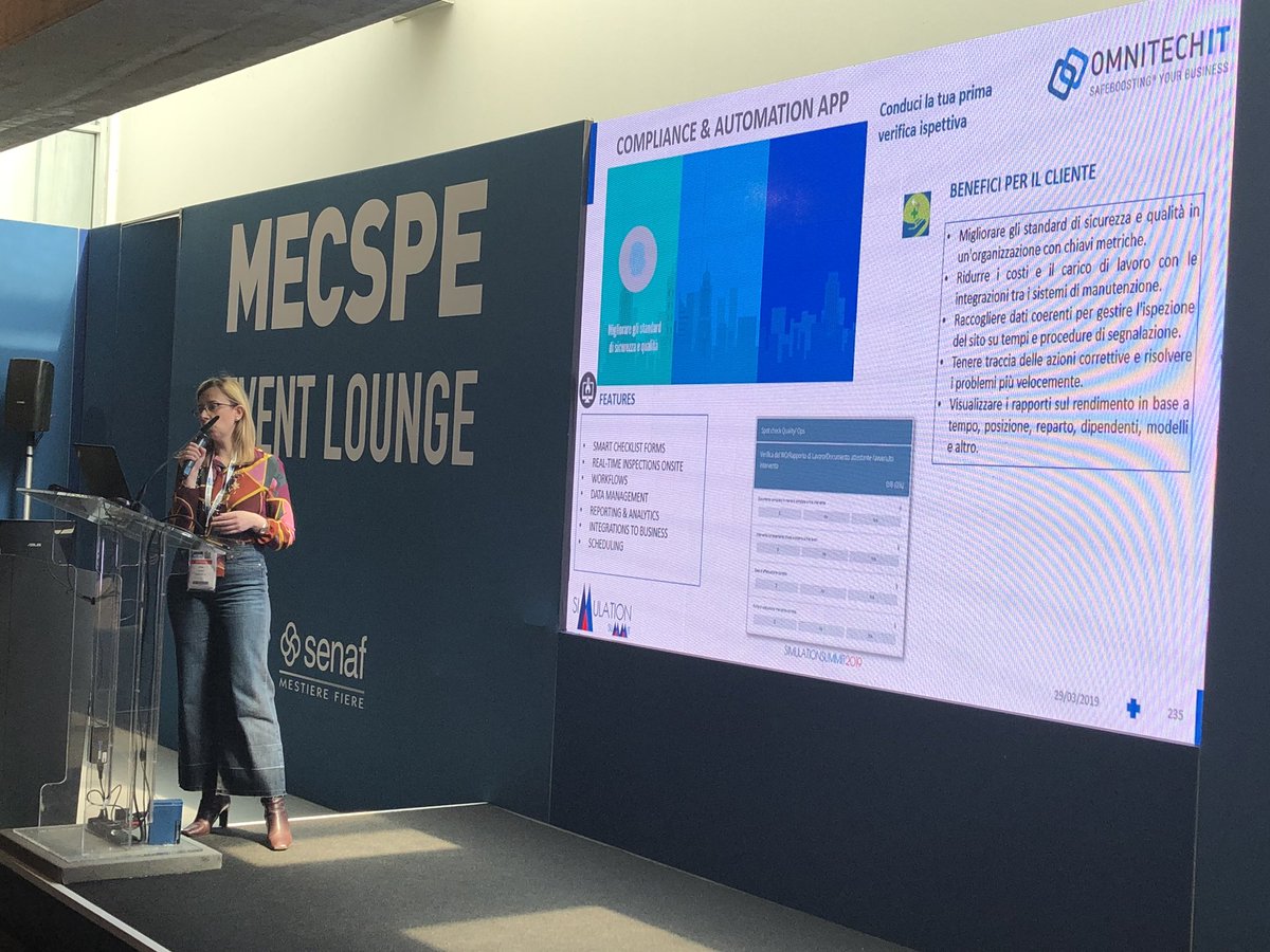 Nicotra62's tweet image. #omnitechit presenta a #MECSPE2019 @CelaniSilvia di @omnitechit on stage! Smart Quality Mgmt a tutto tondo per mettere le #imprese sui binari della #crescita! Con gli Skills giusti! Contatta Silvia per conoscere meglio la ns offerta!