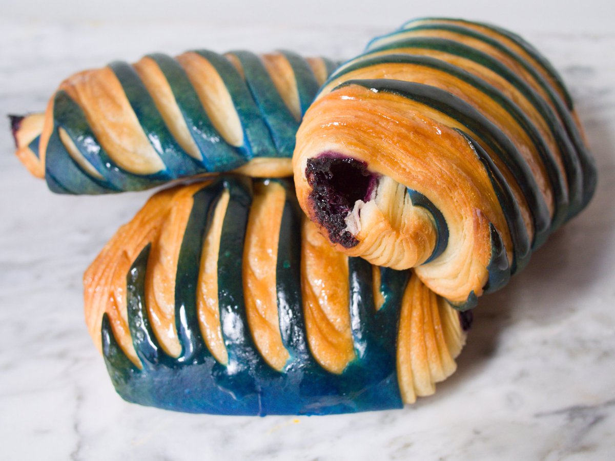 TulipStKitchen's tweet photo. For the most adorable Little Blue Penguins, we’re celebrating March’s #AnimalBread with a blue-hued Pain Au Myrtille (aka Blueberry Viennoiserie).

#TulipStreetKitchen #tulipsweetkitchen #painaumyrtille #phillyeater #littlebluepenguin #butterblock #laminationnation #viennoiserie https://t.co/jWr5pPH09f