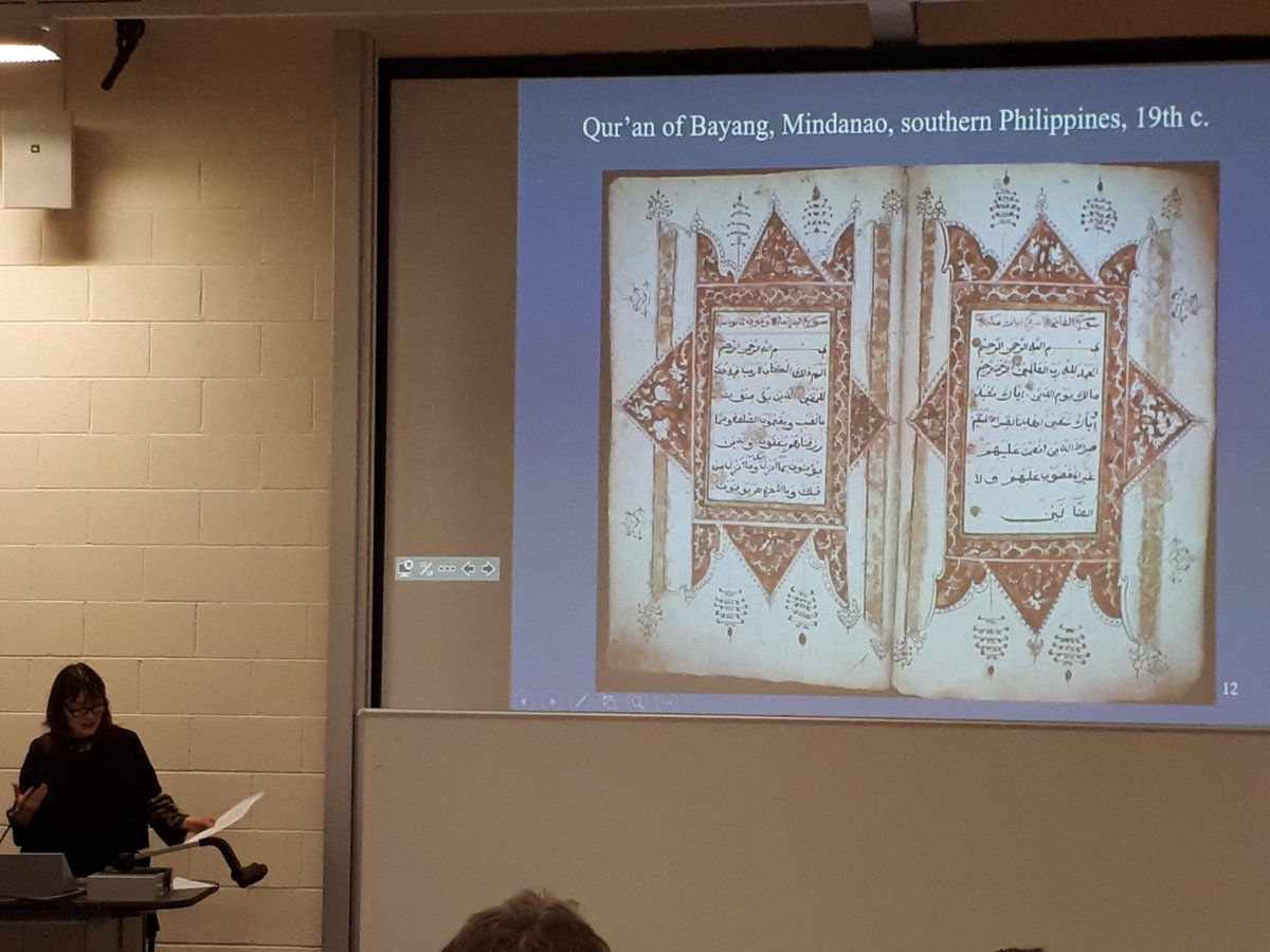 Great presentation by Anabel Gallop from the @britishlibrary at @LabIsaac conference, talking about forgeries on Quranic manuscripts in the international art market.