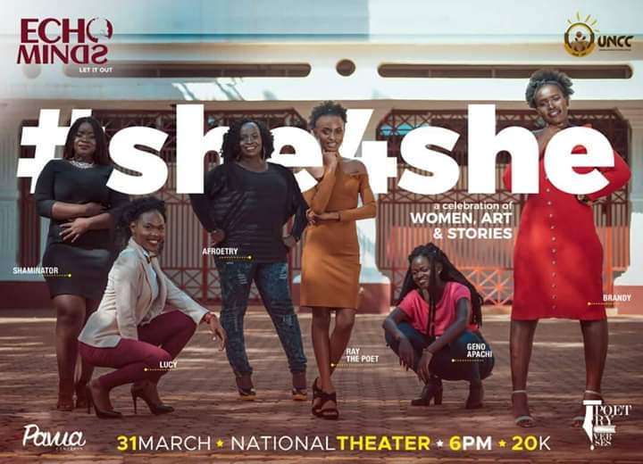 When you try showing up for #She4She but you've never retweeted any of our tweets.
📌@UNNC16 (National Theatre)
🗓️31.March.2019
💸 UGX 20,000

📸 @PiusGyagenda 
Artwork by @pavuaconcepts