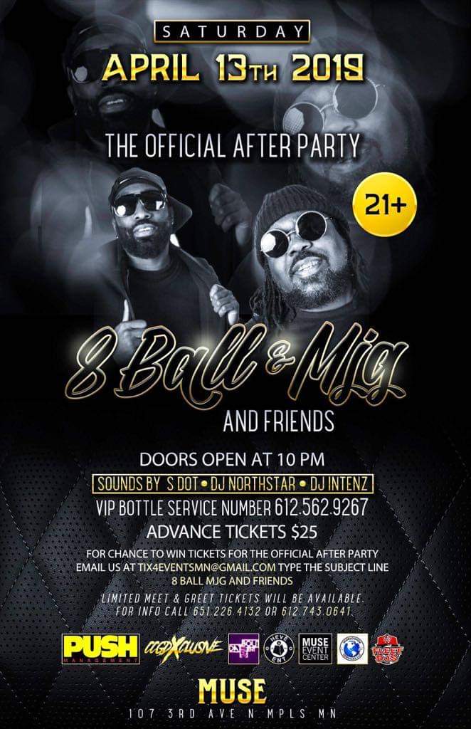 MNFleetDJs's tweet photo. Mpls mn 8ball mjg after party mnfleet djs on the wheels @DJNorthStar @DJ_IntenZ get your tickets now https://t.co/64uv62Tn2K