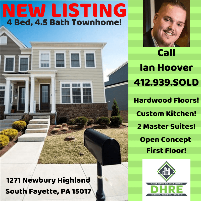 DeaconHoover's tweet photo. 🏡 NEW LISTING! 4 Bed, 4.5 Bath Townhome in South Fayette! 🏡
Click below for a full property details, and contact @IanSHoover for a showing!
#DHRE #DeaconHoover #RealEstate #Advisors #Realtors #RealEstateListings #Townhome #Listings… https://t.co/l984Fa1PKv https://t.co/3rOb9eOnmi
