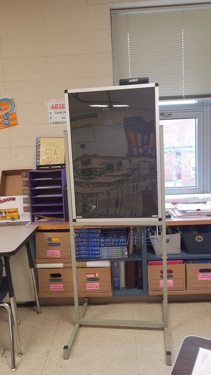 RSkidmoreQMS's tweet photo. What is this shiny new object Ms. Skidmore brought to class today? These boys just HAD to check it out. @BellicoJesse #KeepCalmAndCarryOn #ItsJustABulletinBoard #MrsBellicoIsWorried #QMS225 #QMSGold #QMSRocks https://t.co/PsX2rKdDBP