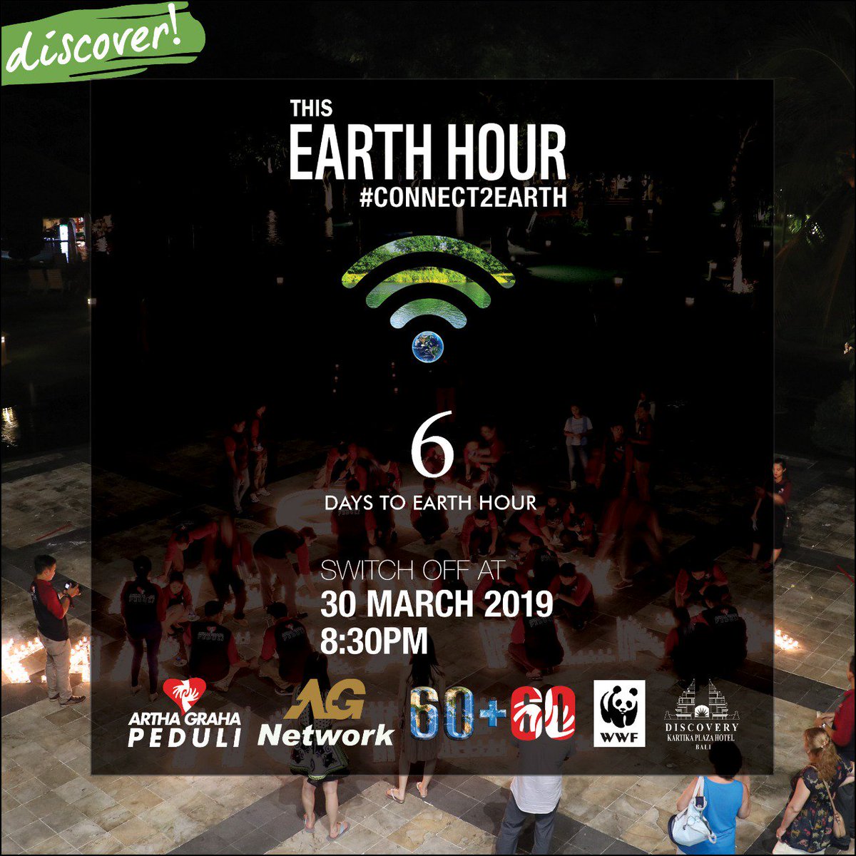 Nitabowo's tweet photo. #EarthHour2019 #EarthHour #agpeduli #agpearthHour #connect2earth #ChangeClimateChange https://t.co/B38xsE6ipn