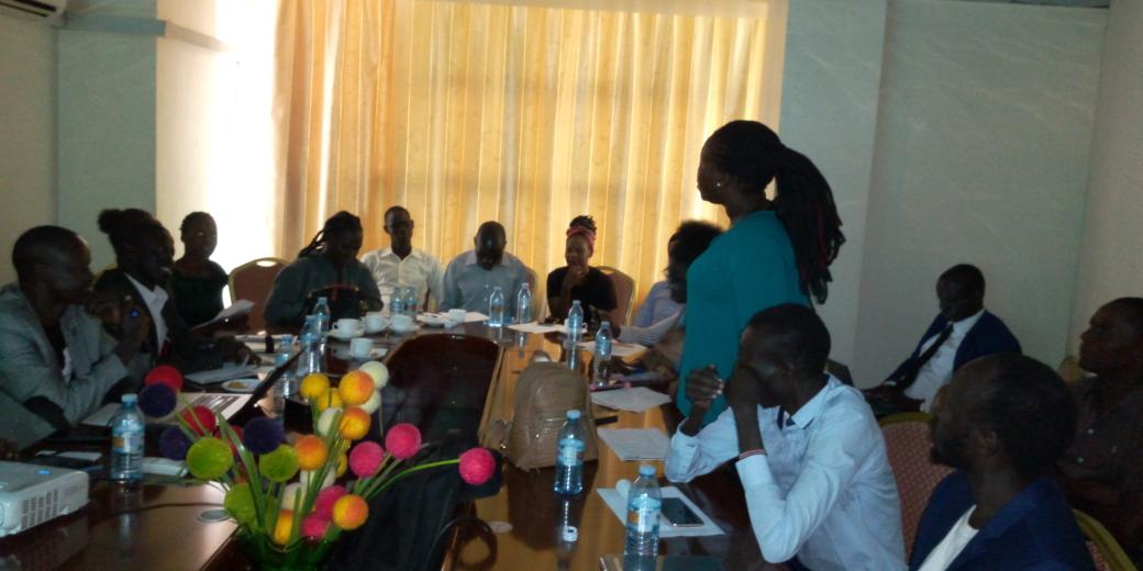 sufonetngo's tweet photo. Modi Joseph, human rights Lawyer, working with African Centre for Transitional: The Role of the national judicial system as an accountability mechanism in South Sudan – statutory court &amp; customary court while sufonet represented. https://t.co/Hd1Ep9SXoh