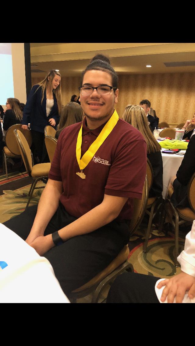 BSHSacademies's tweet photo. Mrs. Lewis led Station's @hosafhp to competition this year. Jessica Flores made it to the 2nd round with LeAndrea Hayden & AJ Caraballo. LeAndrea & Angel will represent Station at the national competition! Thnx Dr. Spigelman & Mr. Lee for the help! #ThatMedLife #DefendingStation https://t.co/Mtn2jv17op