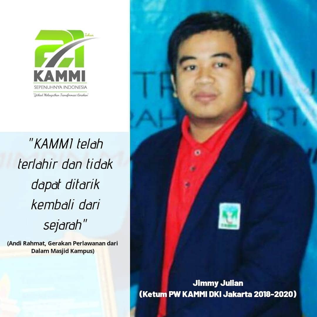 "KAMMI telah terlahir dan tidak dapat ditarik kembali dari sejarah" (Andi Rahmat, Gerakan Perlawanan dari Masjid Kampus)

Selamat milad untuk antum semua yg telah mencintai organisasi ini hingga mengharu biru, melebihi loyalitas pada personal.

#jayakanindonesia2045
#milad21kammi