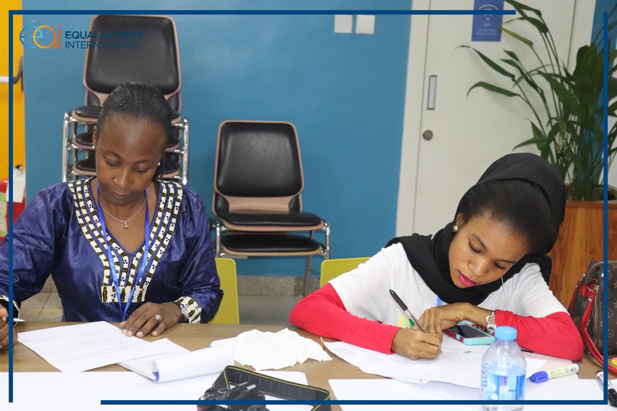 EAI_Nigeria's tweet photo. #HappeningNow Day 3 of the #YaliReconnect tech camp @feeyah_kry, is working with her group member on Girl Child Education.

#YaliReconnect #YaliTechcamp @EqualAccessIntl https://t.co/FG5jj8JJYn