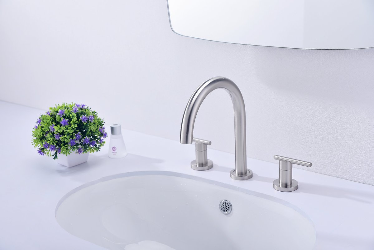 bath_etel's tweet image. 2515 Brush Nickel bathroom faucet, authoritative certification. Product warranty for 10 years. Learn more: amzn.to/2FdFabc
