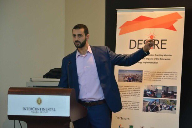 Dr. Osama Ayyadi gave an outstanding presentation on the predictive index at the Technological Innovation of Renewable Energy Systems. Very interesting data we were provided after taking the assessment. 

#ErasmusPlusJo #ErasmusPlus 
#GJU #German_Jordanian_University