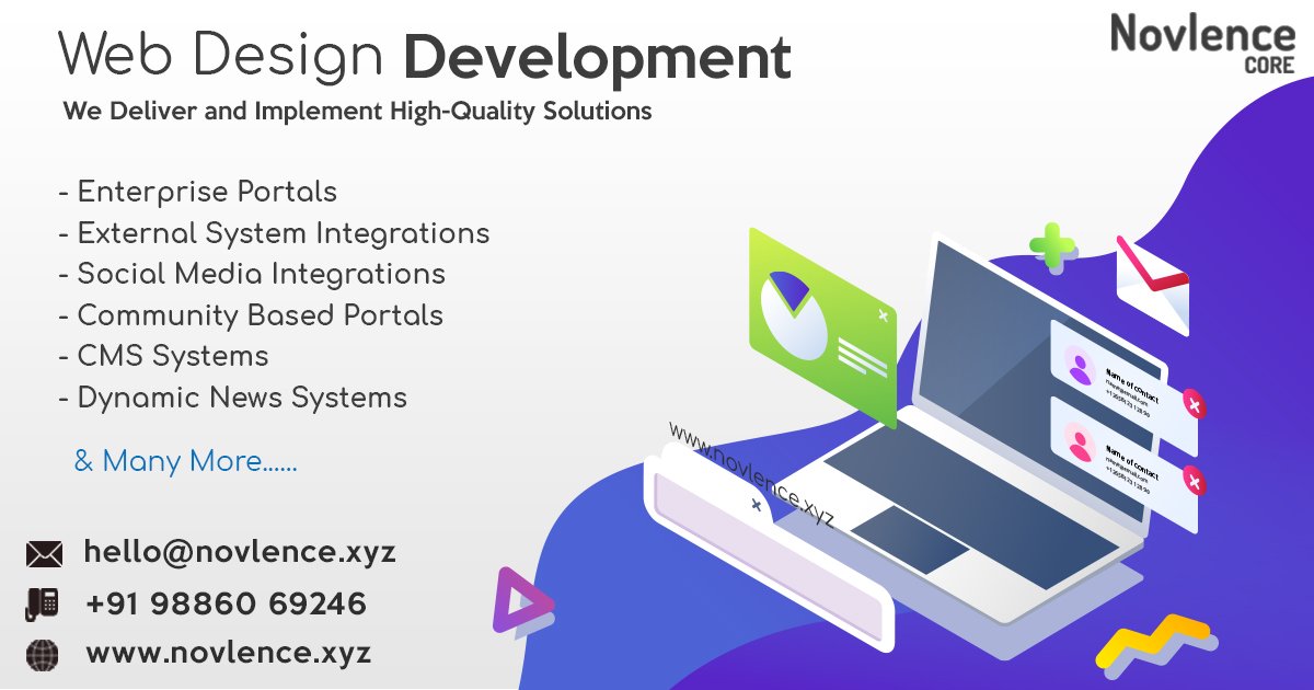 novlence's tweet photo. We strategically design and develop websites that elevate your brand and communicate your message effectively.
E-mail- hello@novlence.xyz
Phone No.- +91-9886069246
Website- https://t.co/PXD56YBPs2
#websitedesign #product #app #development #web #development #ui #novlence #design https://t.co/wL1kb2tQET