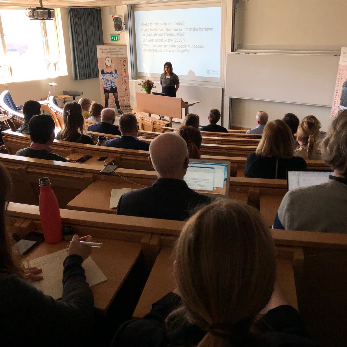 LU_entrepreneur's tweet image. “We are recycling the myth of the entrepreneurial hero – what about gender, class, ethnicity and age?” says award winner Ulla Hytti, in her Keynote speech on Why more entrepreneurship education is not necessarily better. 

#EEEW #EEEA #SKJCE #LU #Entrepreneurship #Education