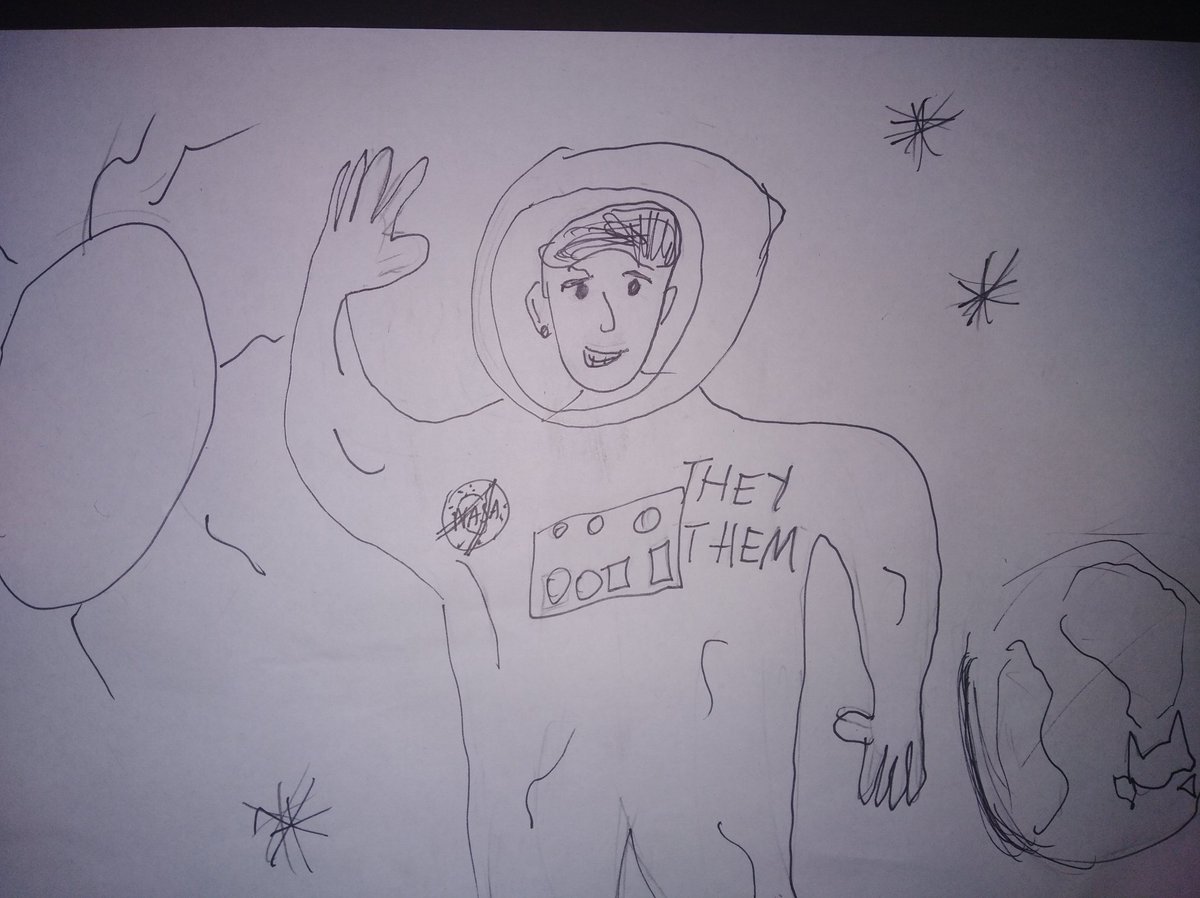 glokfor's tweet photo. @vwegs sorry if this is weird or too much but you're so cool and I tried to draw you. Honestly I was so insecure about my gender and how it might impede my employment but you've made me believe I can do anything. https://t.co/Q6fngIGBma