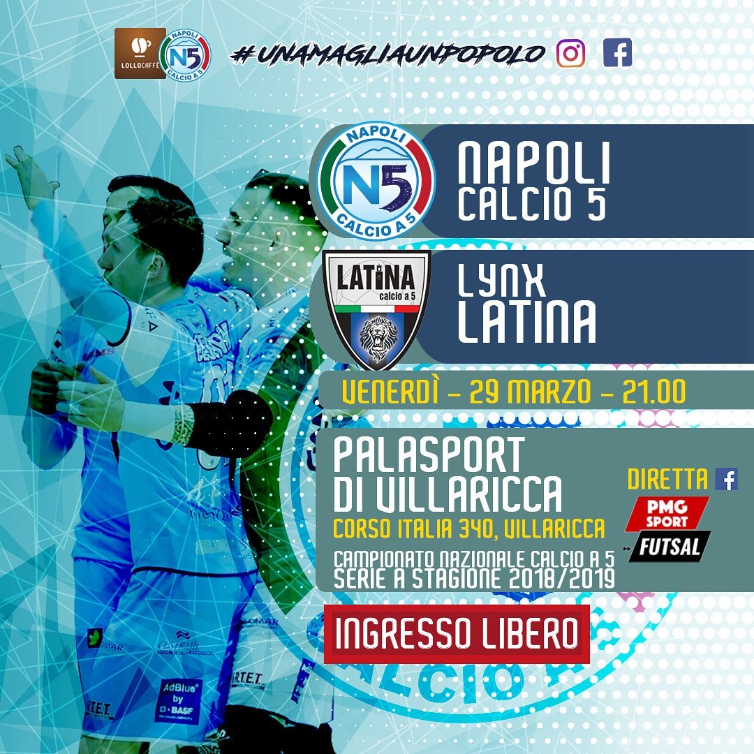napolic5's tweet photo. ▶ Ripartiamo da Villaricca 
✅ C'è un terzo posto da difendere
🕘 Vi aspettiamo stasera alle 21
🆓 Ingresso libero
🆚 Napoli-LATINA CALCIO A 5

#UnaMagliaUnPopolo 💙 https://t.co/0B5gQjYGRG