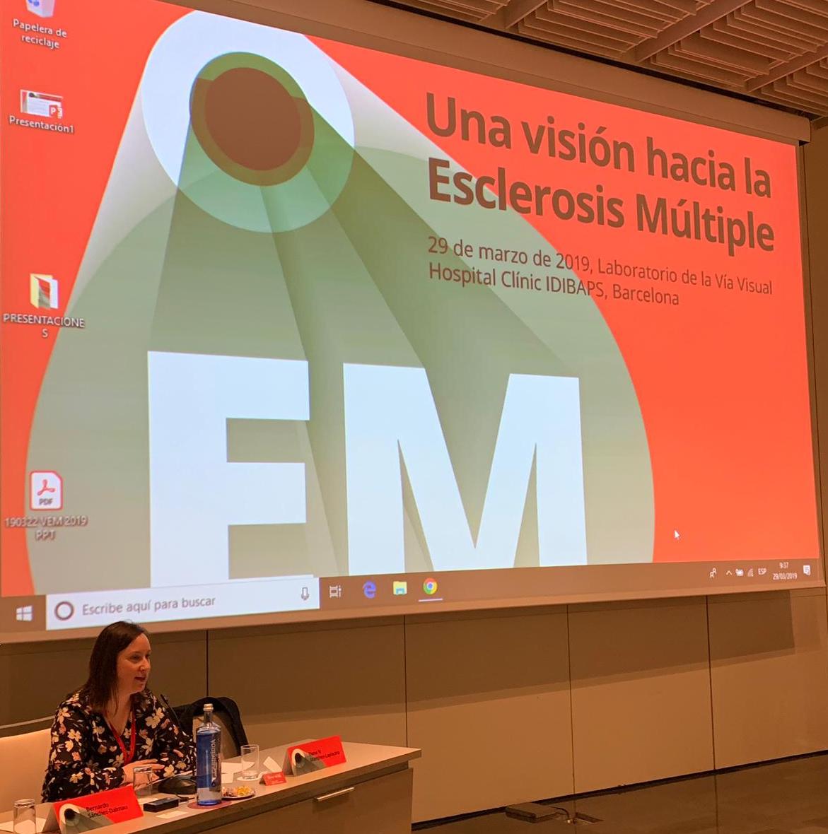 MeetPharmaGroup's tweet photo. Nos encontramos abordando "Una visión hacia la Esclerosis Múltiple". Partiendo del trabajo del Laboratorio de la Vía Visual de @idibaps, vinculado al @hospitalclinic, debatimos sobre los avances en esta enfermedad. Si nos acompañas, añade #VisiónEM19 a tus mensajes. https://t.co/qYS8ATZEfR