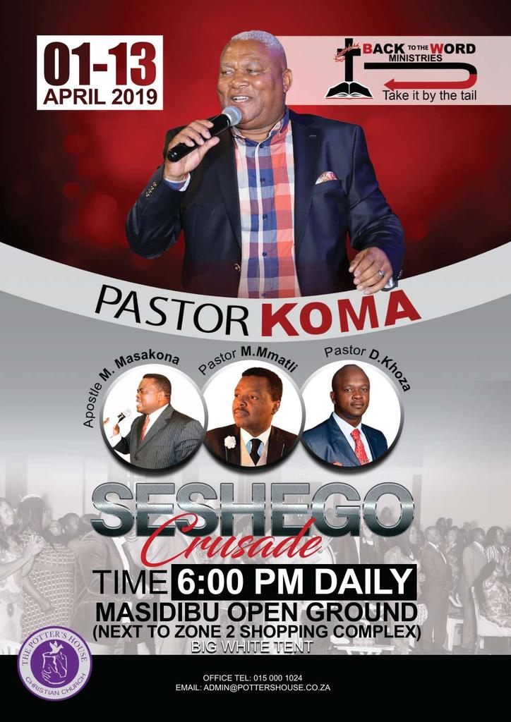 pottershousePLK's tweet photo. #100ThousandSoulsIn2019
Our Pastor has always been passionate about people being born again. He declared "100 THOUSAND SOULS TO BE SAVED IN 2019"
Seshego Crusade is part of accomplishing our vision for 2019!
Yes, 100 THOUSAND SOULS WILL BE SAVED IN 2019. https://t.co/x8LsmJpdLv