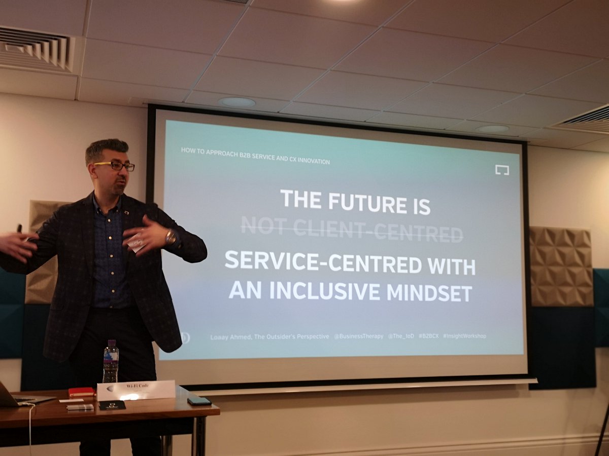 ChapmanJS's tweet photo. An interesting & thought provoking evening @the_IOD ‘Advance Insight Workshop - How to Innovate Your B2B Customer Experience’ led by Loaay Ahmed @BusinessTherapy #InsightWorkshop #B2BCX #IoD #AdvanceMembers #IoDAdvance #B2B #CX @Insightfulphoto https://t.co/a2k2msETIl
