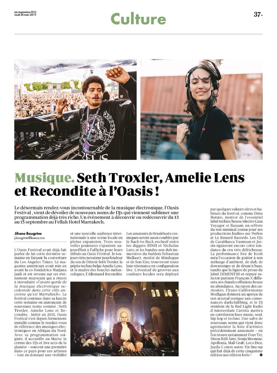 OasisFestivalrp's tweet photo. Musique : @sethtroxler , @AmelieLens et @_Recondite_ a @OasisFestivalrp @theoasisfest
Par @LesEcoMa
#Oasisfest #oasis #Afrique #Marrakech #Maroc https://t.co/YFuLQy3b1A