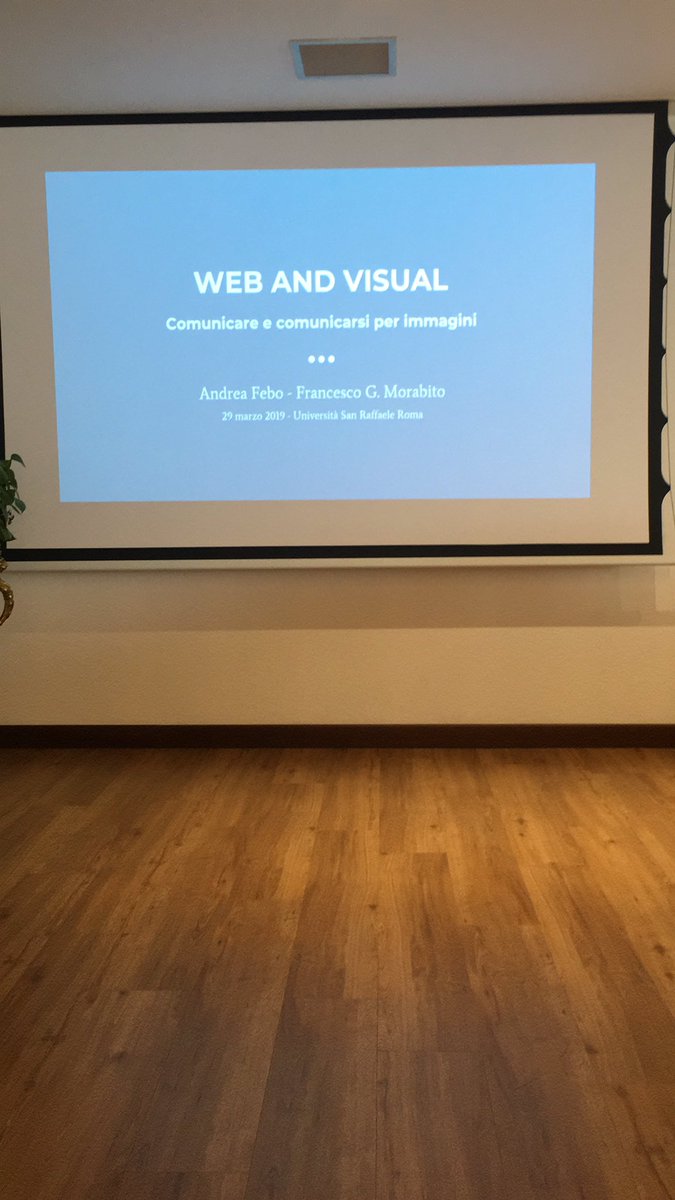 MLPStudioWeb's tweet image. Tutti pronti per #webandvisual: comunicare e comunicarsi per immagini nell’aula magna di @SanRaffaelespa. La parola spetterà a @FraMor_ e Andrea Febo
